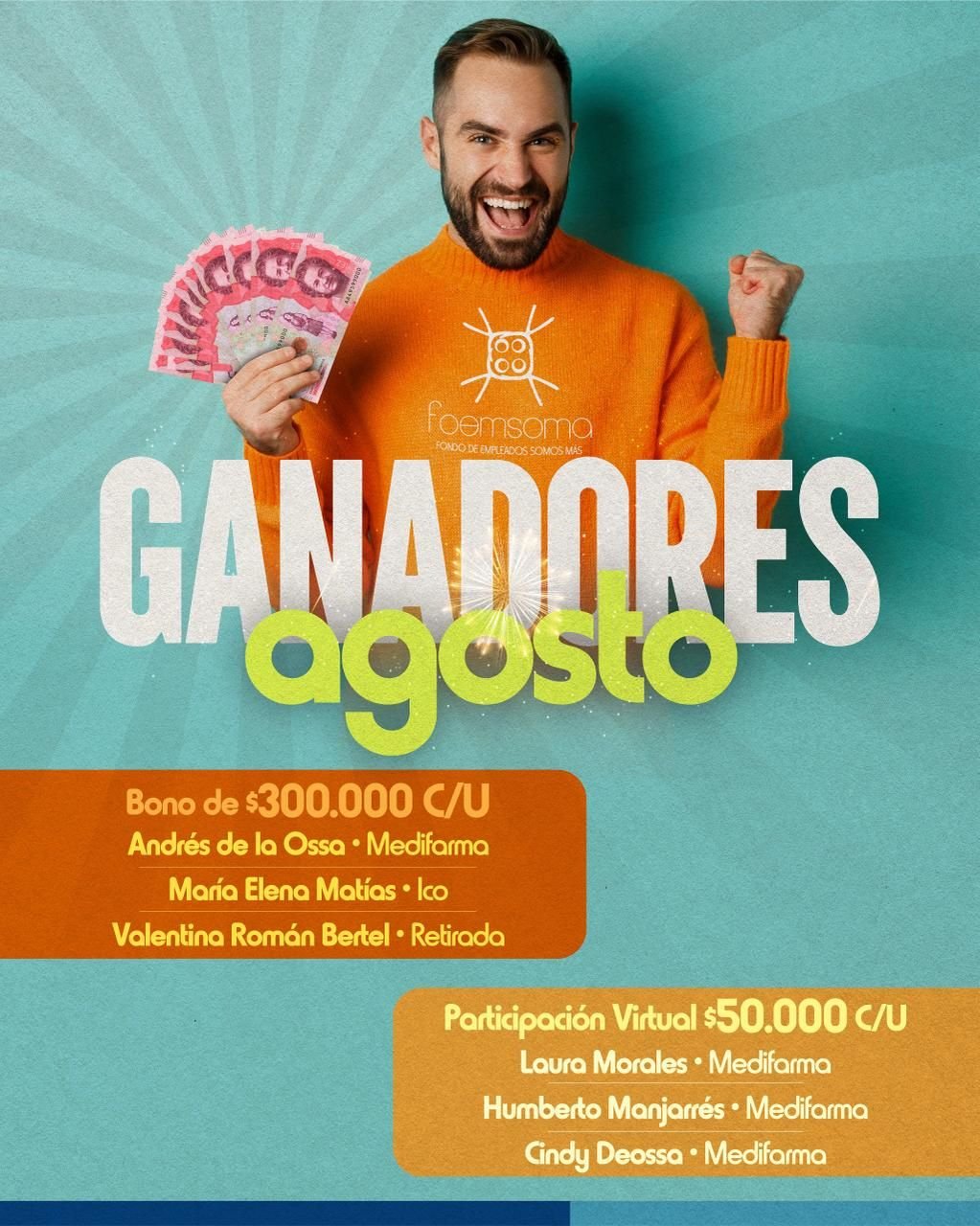 Ganadores Rifa Julio
