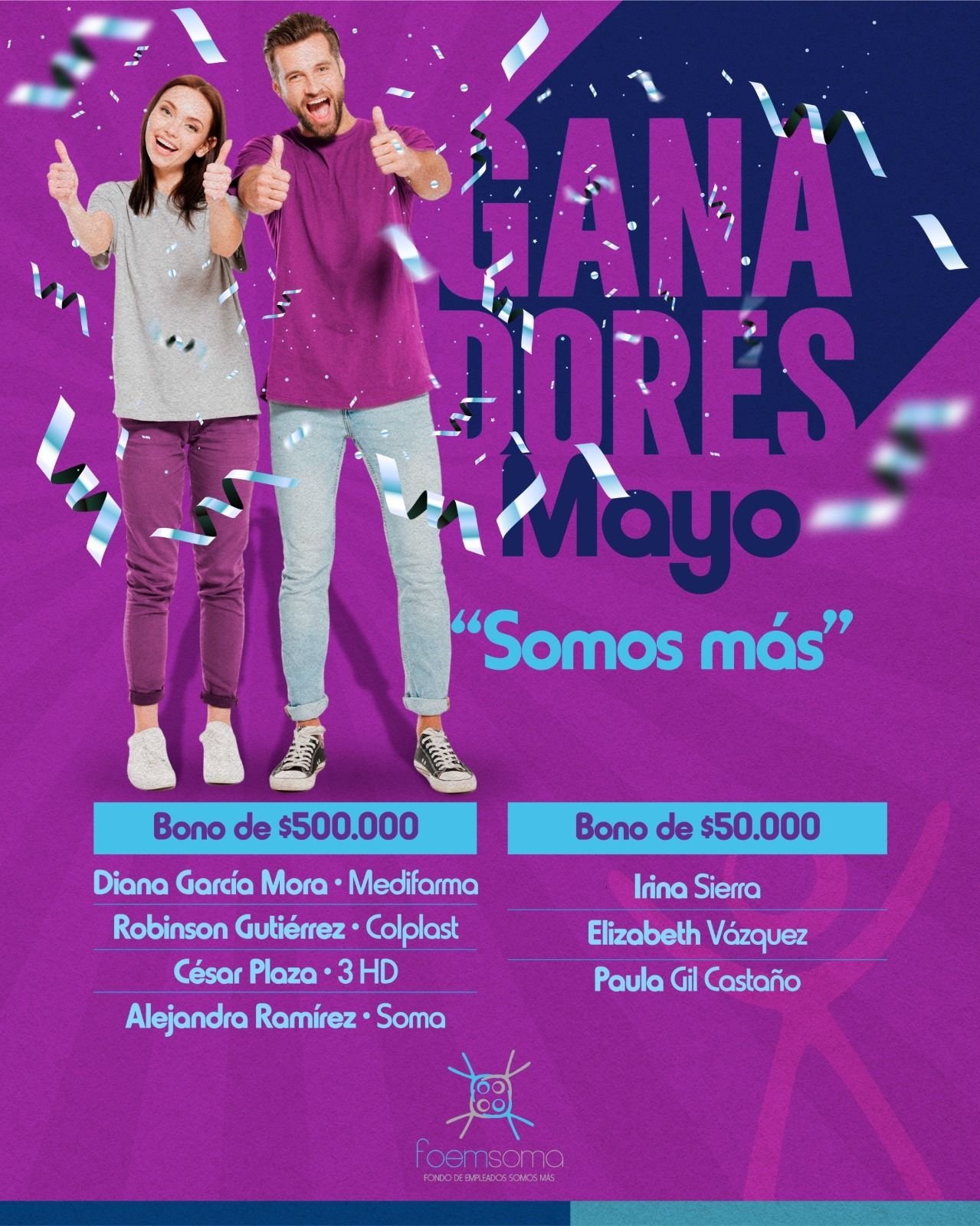 Ganadores Rifa Mayo